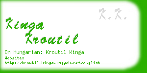 kinga kroutil business card
